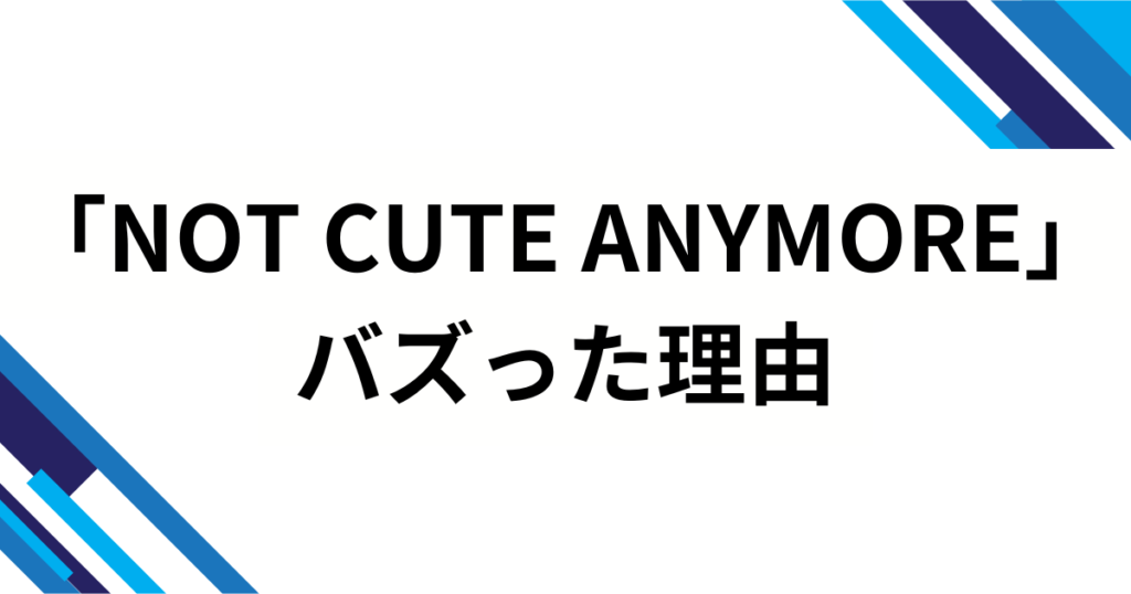 「NOT CUTE ANYMORE」元ネタとは？ILLITが示した“可愛い”のその先と楽曲に込めた意味を徹底解説_理由01