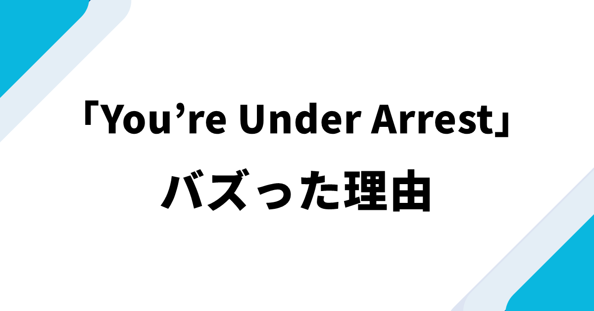 「You’re Under Arrest」がバズった理由
